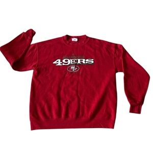NFL San Francisco 49ers Red Crewneck Sweatshirt Sz L